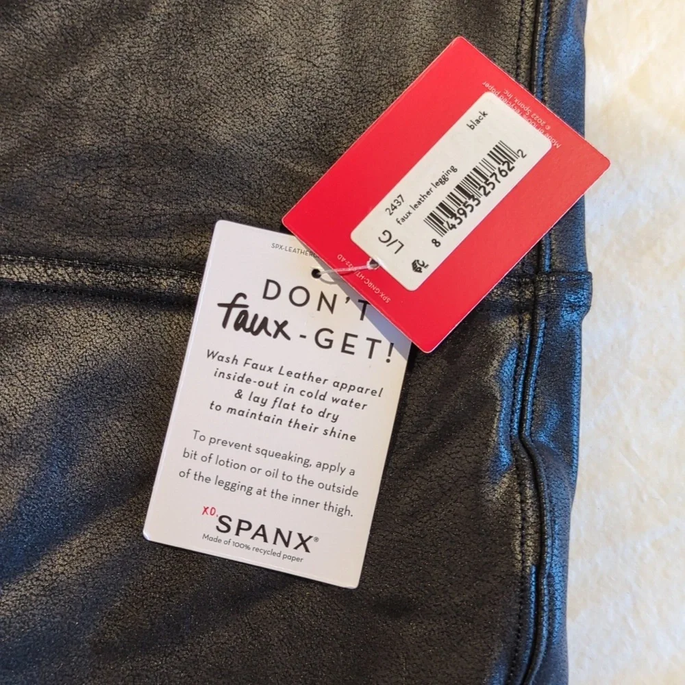NWT Spanx Faux Leather Leggings - Picture 4 of 5